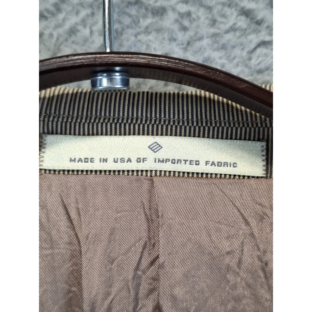 Joseph Abboud Men's Tan 3 Button Blazer Sport Coat Jacket Size 42L Made in USA‎